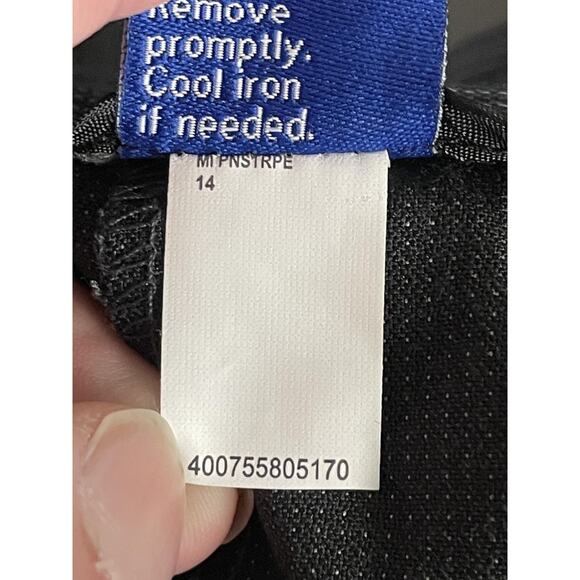 Apt 9 Pants Womens 14 Gray Pinstripe Dress Trouser Career Work - Picture 13 of 13